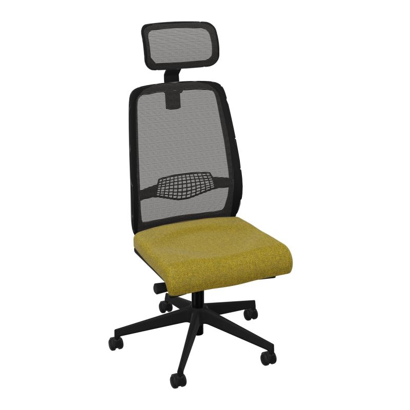 GABIN SIEGE AVEC TETIERE SYNCH. ERGO + TA RESILLE RLT SOL DUR 50 MM  E9 SV IL