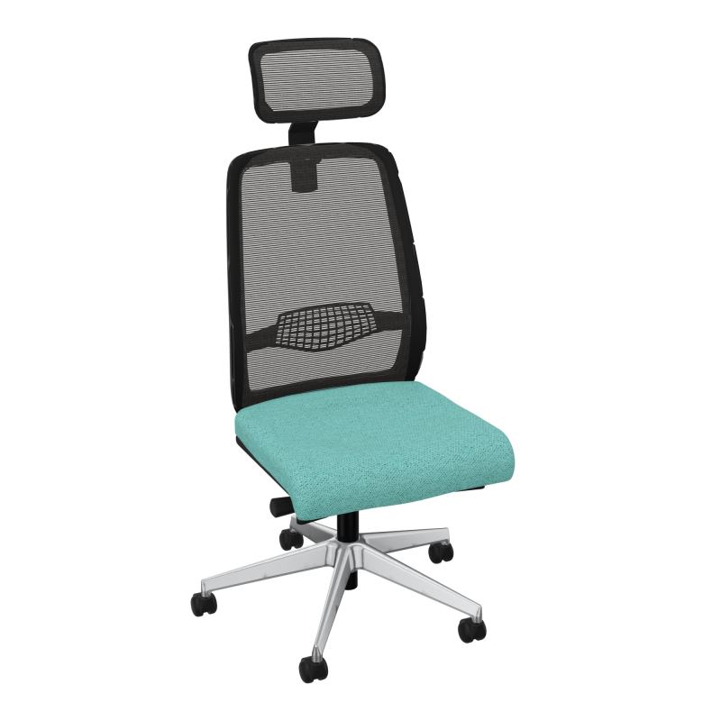 GABIN SIEGE AVEC TETIERE SYNCH. ERGO + TA RESILLE RLT SOL SOUPLE 50 MM  BG SQ IL