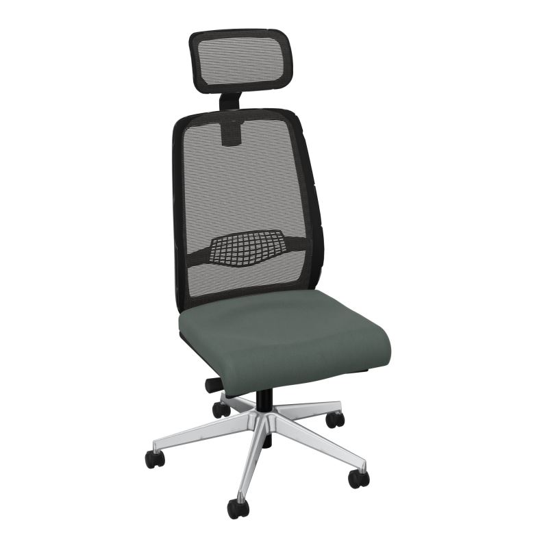 GABIN SIEGE AVEC TETIERE SYNCH. ERGO + TA RESILLE RLT SOL SOUPLE 50 MM  CF SQ IL