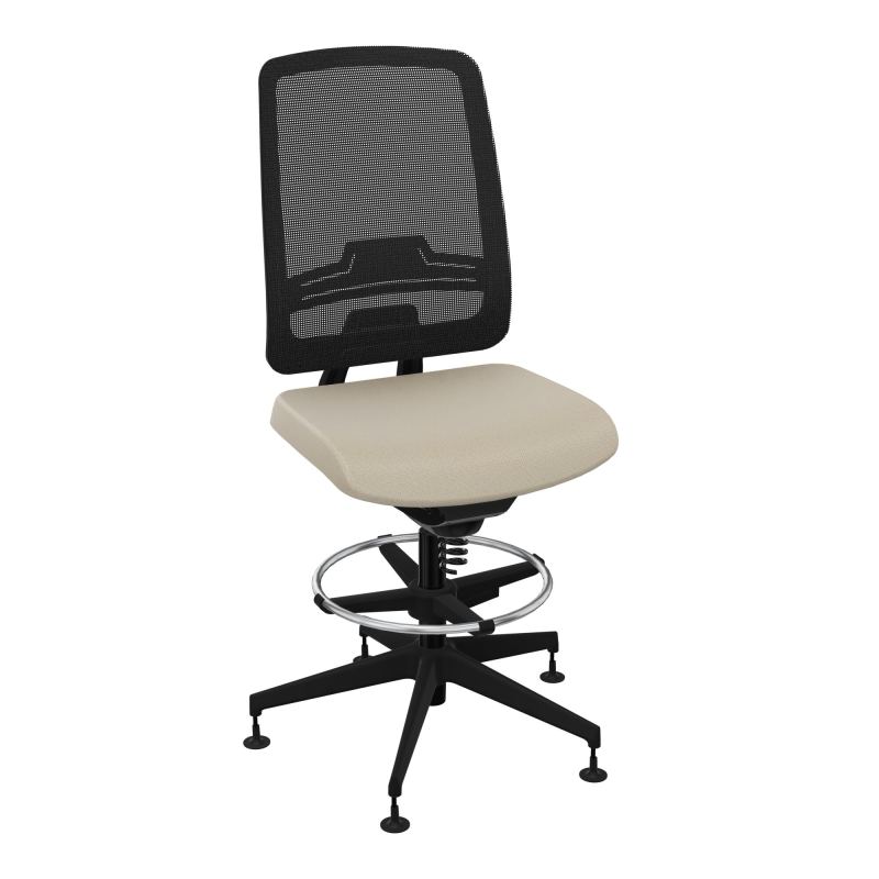 OSCAR 2 SIEGE CONFORT HD RESIL CADRE NOIR ASSISE TISSU-PATINS A2 SV IW