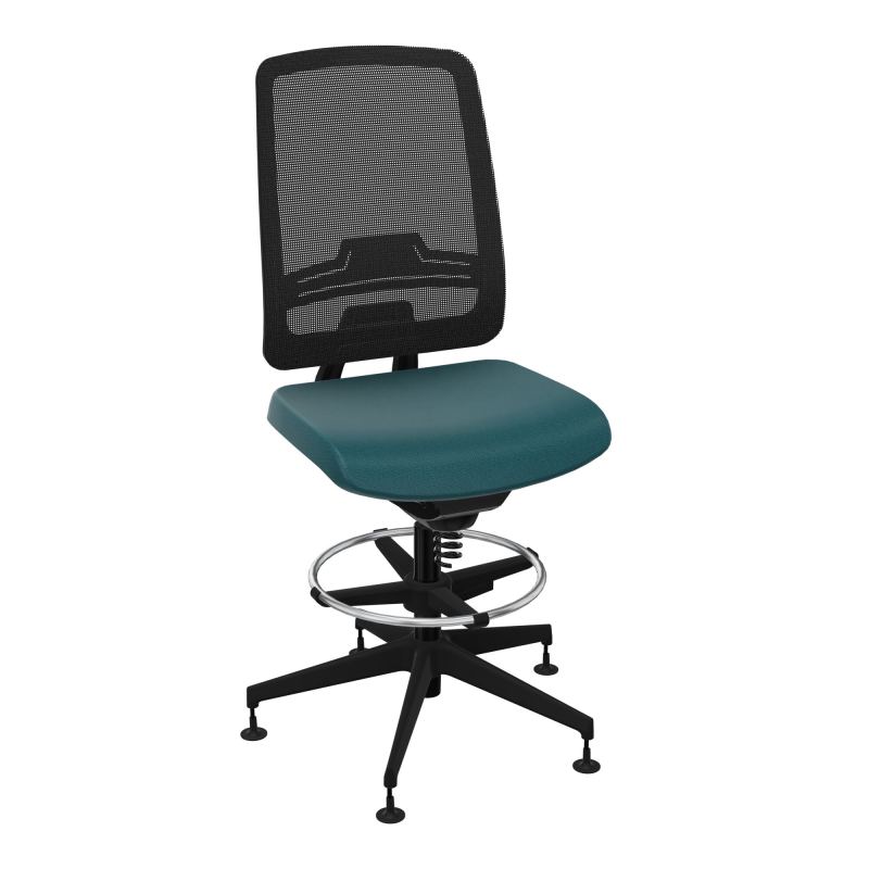OSCAR 2 SIEGE CONFORT HD RESIL CADRE NOIR ASSISE TISSU-PATINS A4 SV IW
