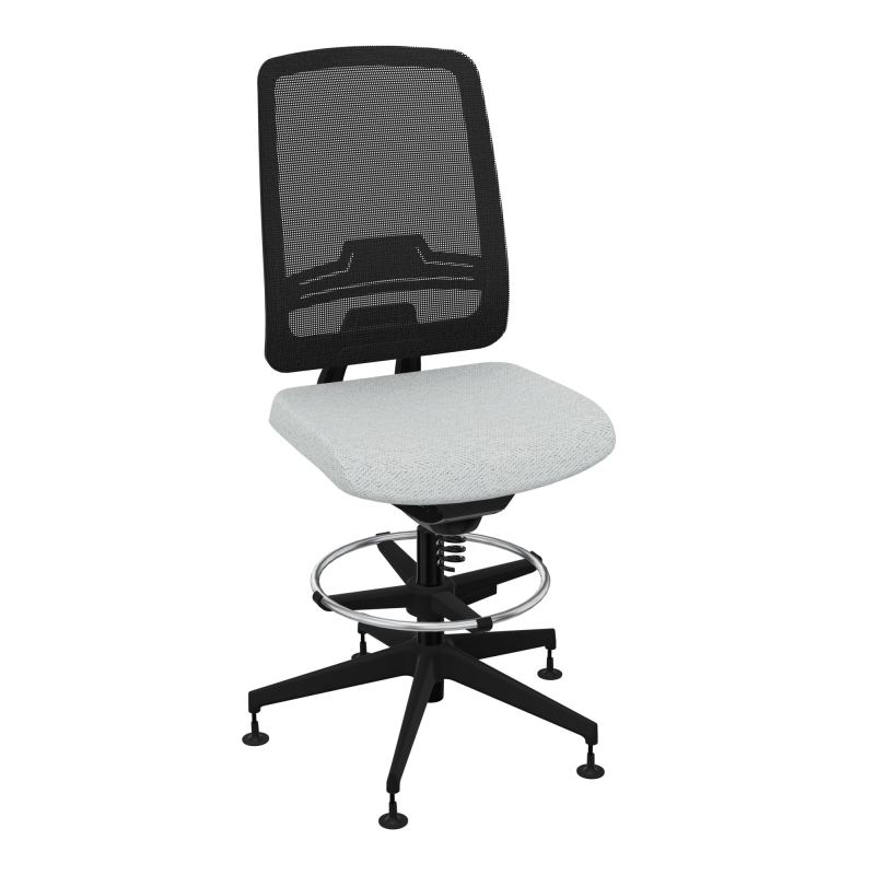 OSCAR 2 SIEGE CONFORT HD RESIL CADRE NOIR ASSISE TISSU-PATINS BC SV IW