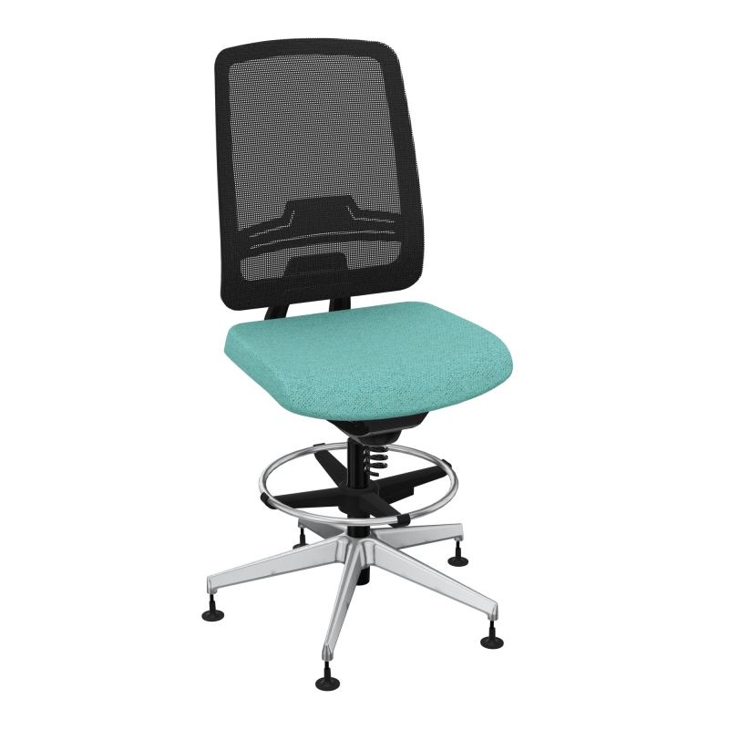 OSCAR 2 SIEGE CONFORT HD RESIL CADRE NOIR ASSISE TISSU-PATINS BG SQ IW
