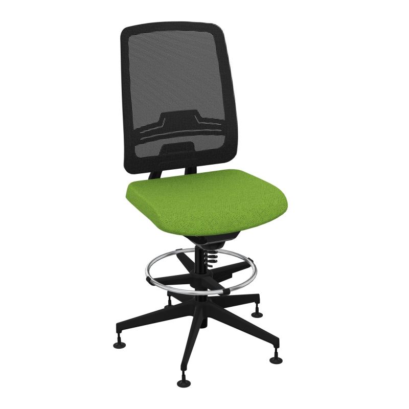 OSCAR 2 SIEGE CONFORT HD RESIL CADRE NOIR ASSISE TISSU-PATINS BK SV IW