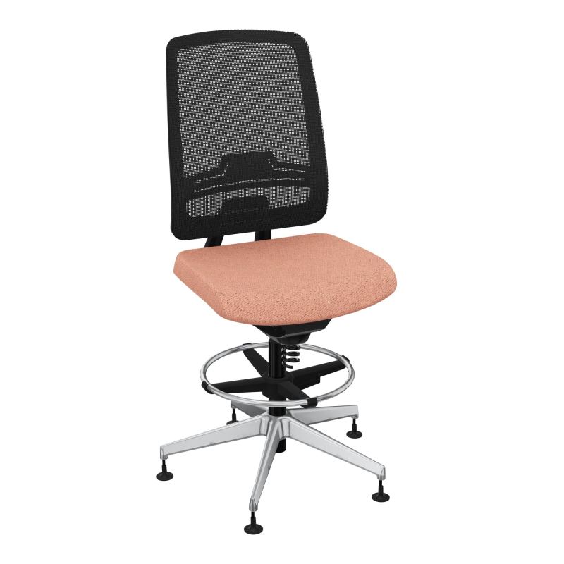 OSCAR 2 SIEGE CONFORT HD RESIL CADRE NOIR ASSISE TISSU-PATINS BL SQ IW