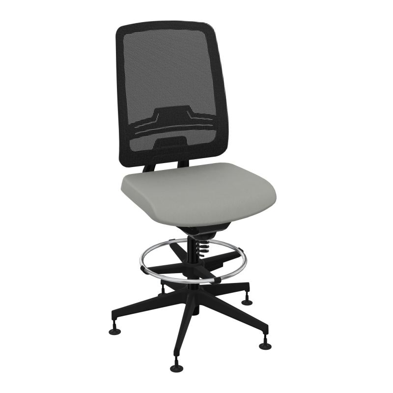 OSCAR 2 SIEGE CONFORT HD RESIL CADRE NOIR ASSISE TISSU-PATINS CA SV IW