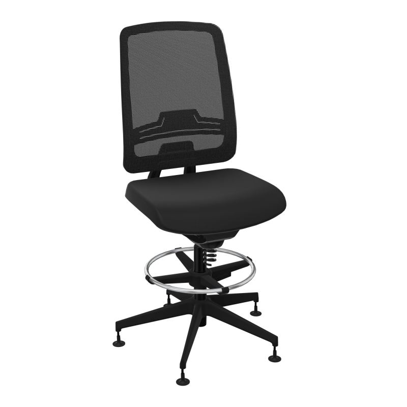 OSCAR 2 SIEGE CONFORT HD RESIL CADRE NOIR ASSISE TISSU-PATINS CB SV IW