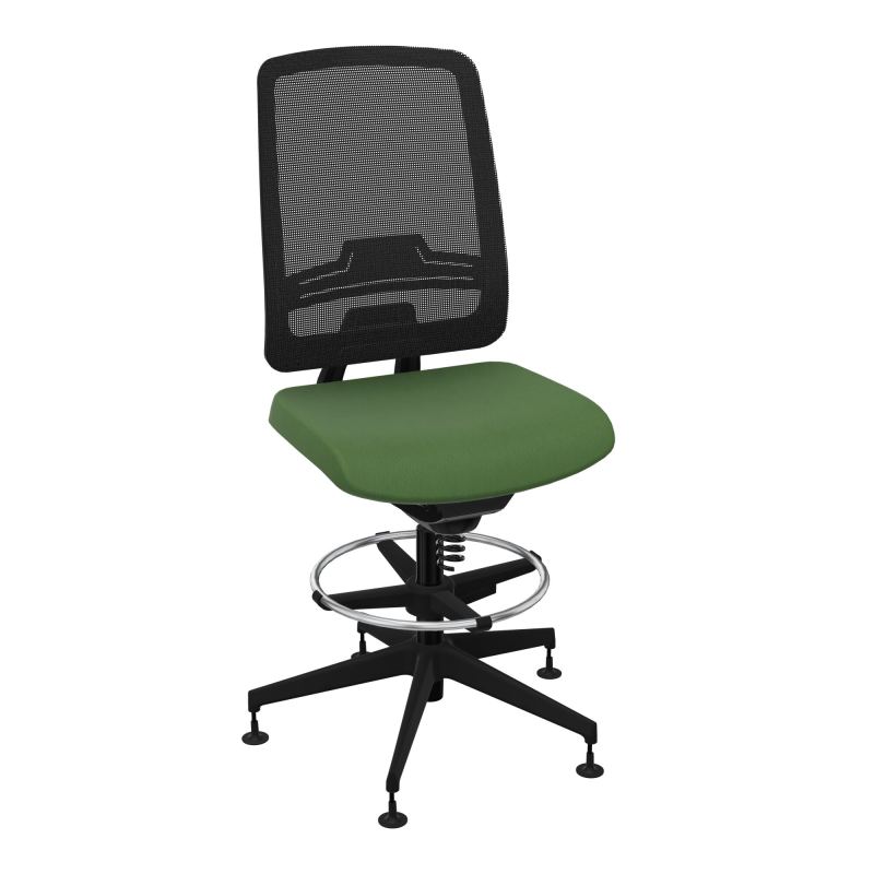 OSCAR 2 SIEGE CONFORT HD RESIL CADRE NOIR ASSISE TISSU-PATINS CE SV IW