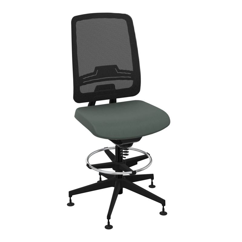 OSCAR 2 SIEGE CONFORT HD RESIL CADRE NOIR ASSISE TISSU-PATINS CF SV IW