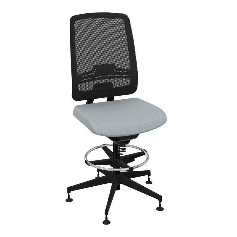 OSCAR 2 SIEGE CONFORT HD RESIL CADRE NOIR ASSISE TISSU-PATINS KD SQ IW
