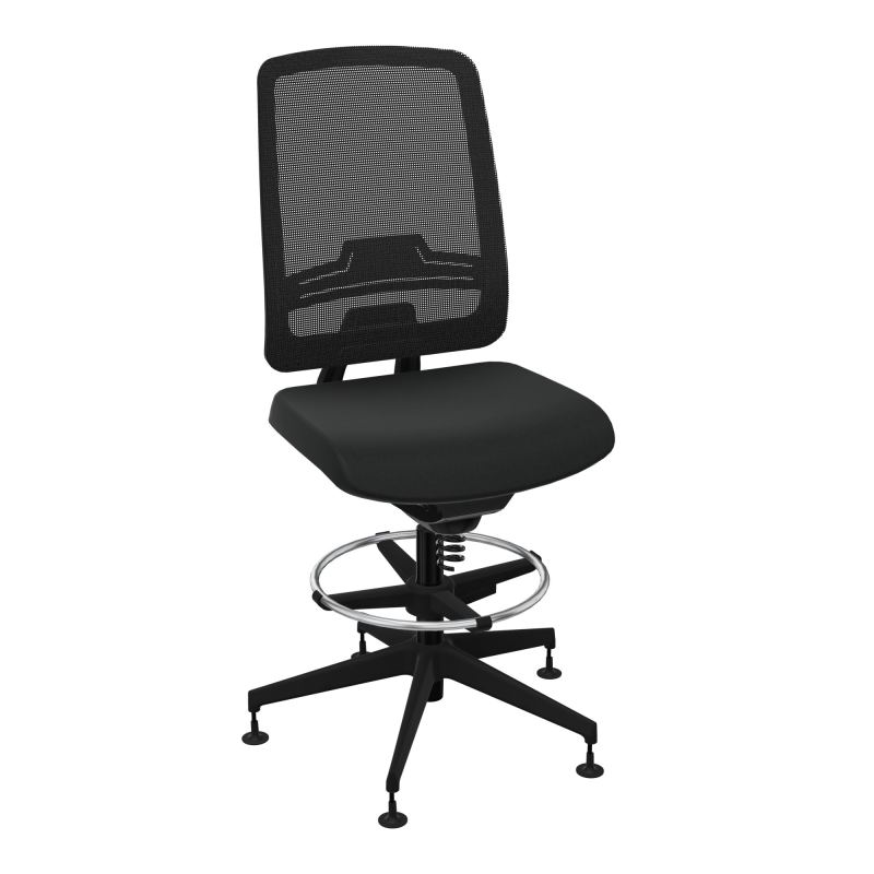 OSCAR 2 SIEGE CONFORT HD RESIL CADRE NOIR ASSISE TISSU-PATINS KE SV IW