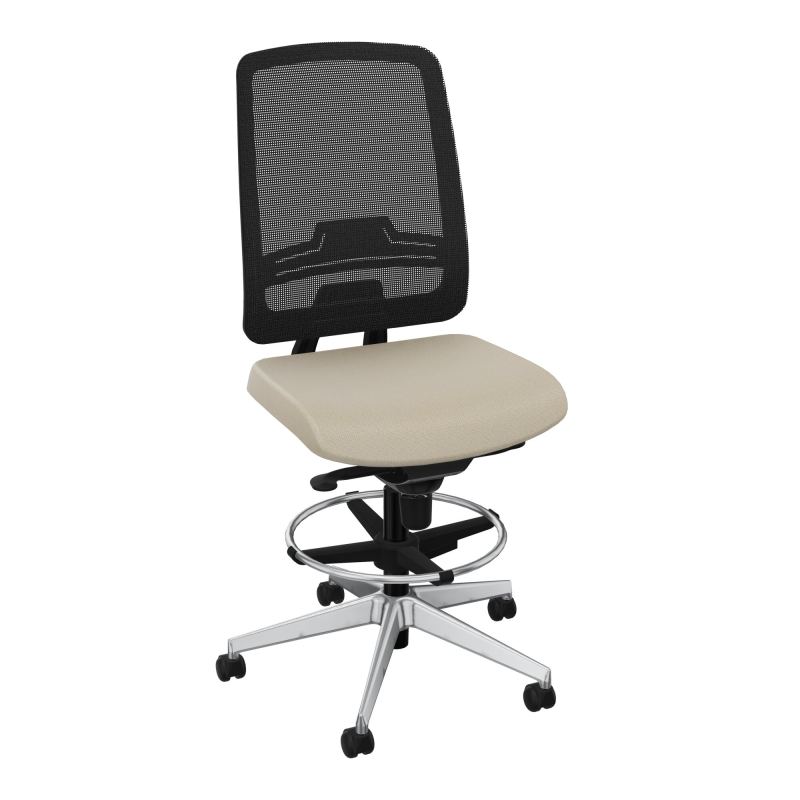 OSCAR 2 SIEGE CONFORT HD RESIL CADRE NOIR ASSISE TISSU-ROUL SOL DUR FREIN EN CHARGE A2 SQ