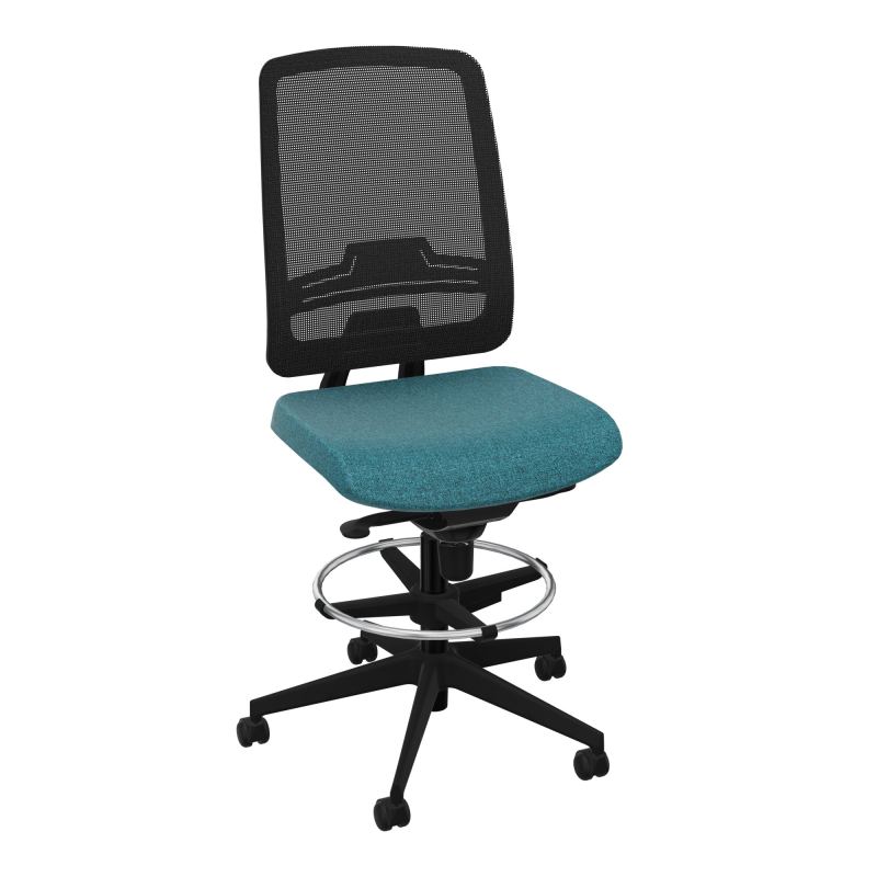 OSCAR 2 SIEGE CONFORT HD RESIL CADRE NOIR ASSISE TISSU-ROUL SOL DUR FREIN EN CHARGE B4 SV