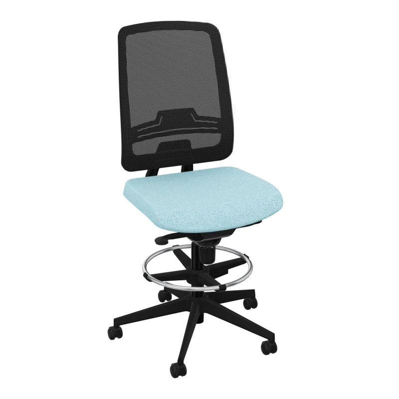 OSCAR 2 SIEGE CONFORT HD RESIL CADRE NOIR ASSISE TISSU-ROUL SOL DUR FREIN EN CHARGE BF SV