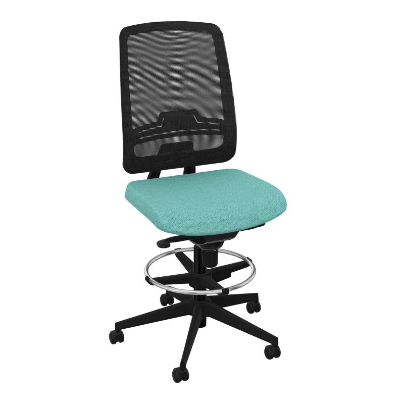 OSCAR 2 SIEGE CONFORT HD RESIL CADRE NOIR ASSISE TISSU-ROUL SOL DUR FREIN EN CHARGE BG SV
