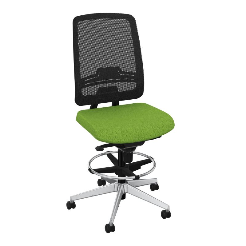OSCAR 2 SIEGE CONFORT HD RESIL CADRE NOIR ASSISE TISSU-ROUL SOL DUR FREIN EN CHARGE BK SQ