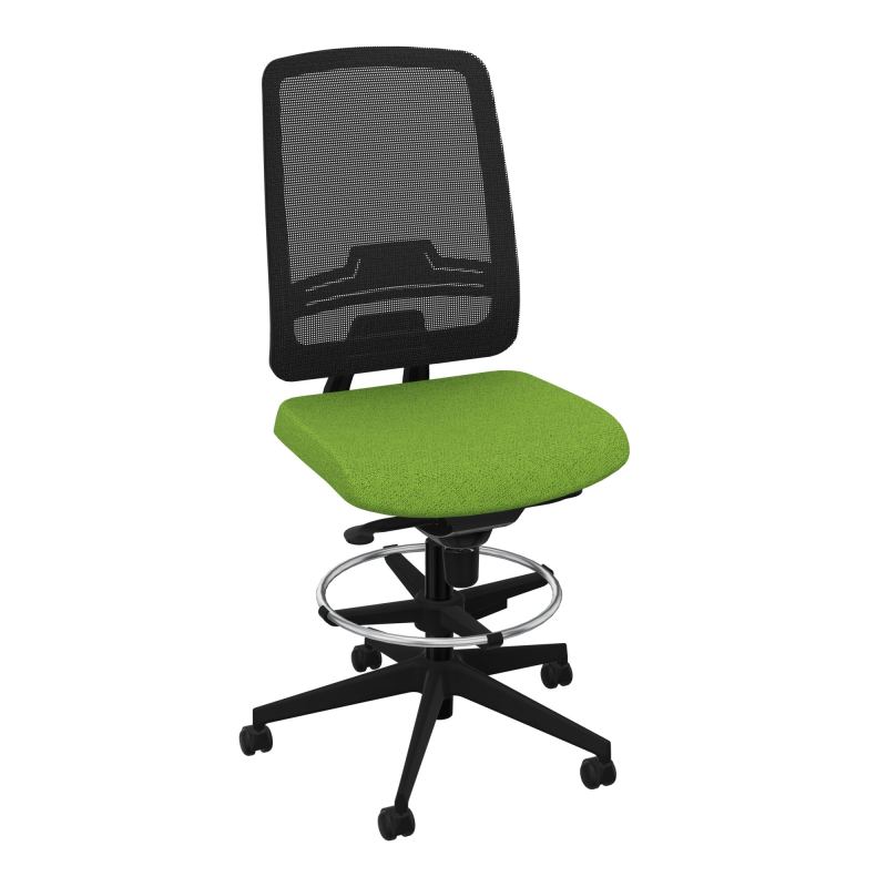 OSCAR 2 SIEGE CONFORT HD RESIL CADRE NOIR ASSISE TISSU-ROUL SOL DUR FREIN EN CHARGE BK SV
