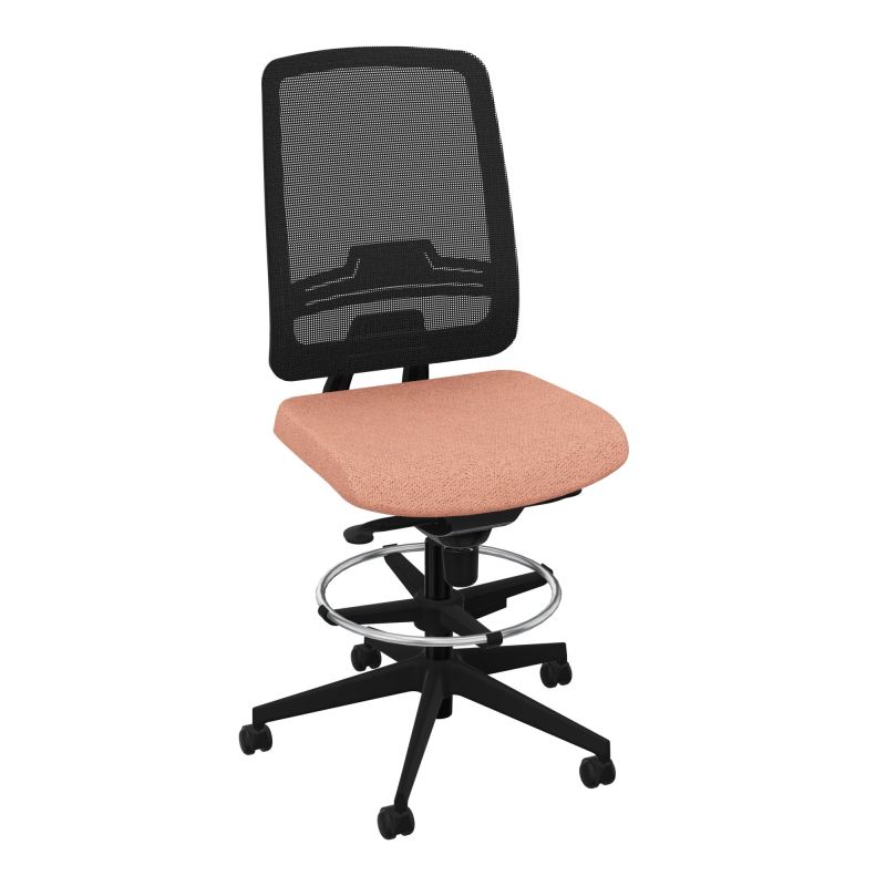 OSCAR 2 SIEGE CONFORT HD RESIL CADRE NOIR ASSISE TISSU-ROUL SOL DUR FREIN EN CHARGE BL SV
