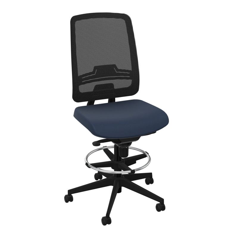 OSCAR 2 SIEGE CONFORT HD RESIL CADRE NOIR ASSISE TISSU-ROUL SOL DUR FREIN EN CHARGE CC SV