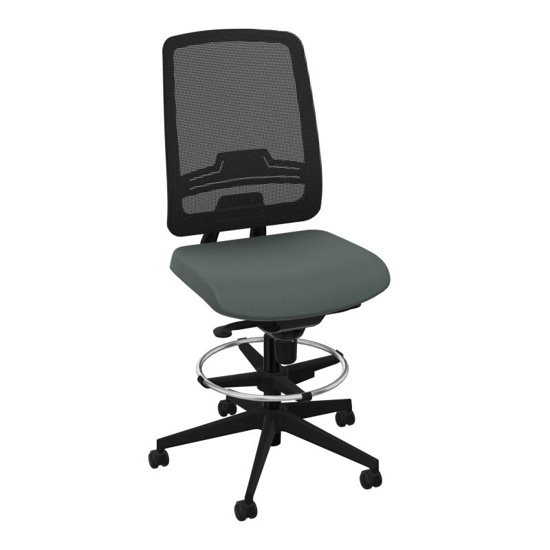 OSCAR 2 SIEGE CONFORT HD RESIL CADRE NOIR ASSISE TISSU-ROUL SOL DUR FREIN EN CHARGE CF SV