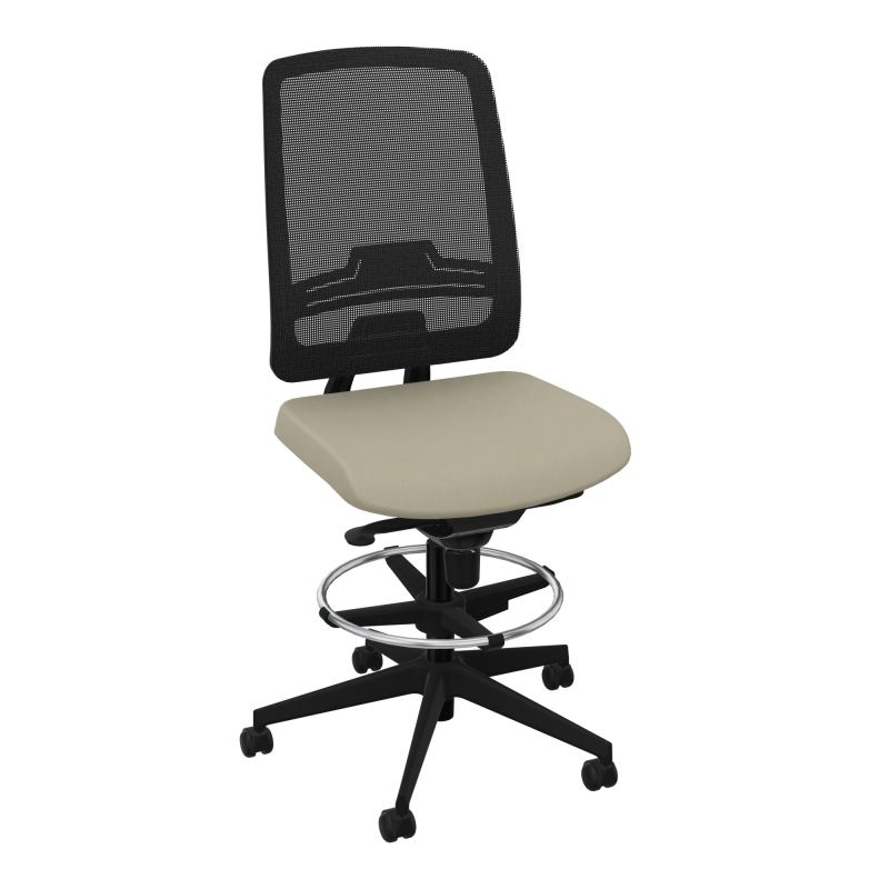 OSCAR 2 SIEGE CONFORT HD RESIL CADRE NOIR ASSISE TISSU-ROUL SOL DUR FREIN EN CHARGE CG SV