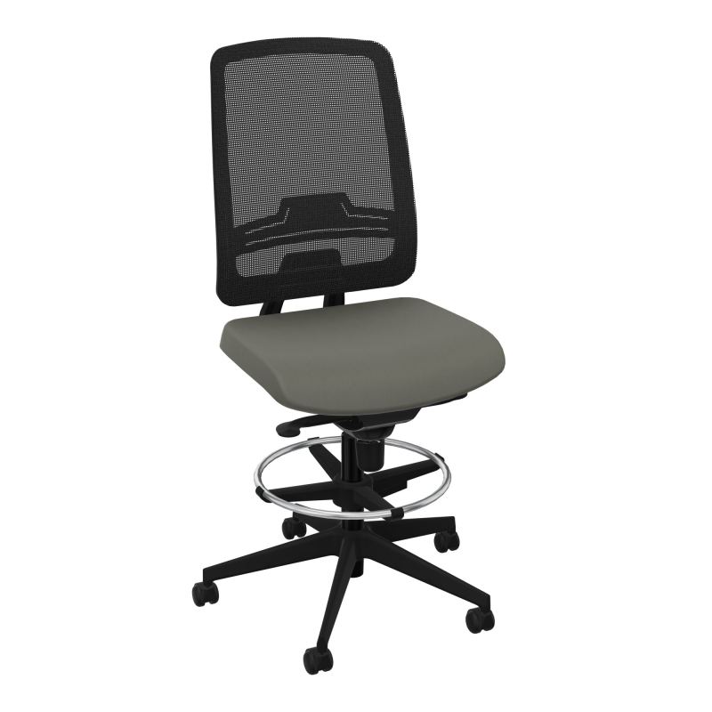 OSCAR 2 SIEGE CONFORT HD RESIL CADRE NOIR ASSISE TISSU-ROUL SOL DUR FREIN EN CHARGE CH SV