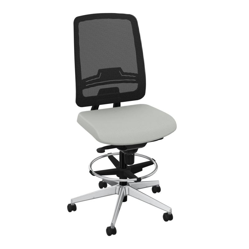 OSCAR 2 SIEGE CONFORT HD RESIL CADRE NOIR ASSISE TISSU-ROUL SOL DUR FREIN EN CHARGE E5 SQ