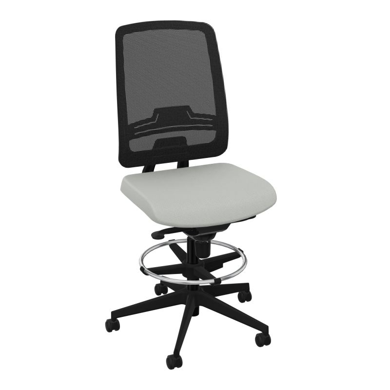 OSCAR 2 SIEGE CONFORT HD RESIL CADRE NOIR ASSISE TISSU-ROUL SOL DUR FREIN EN CHARGE E5 SV