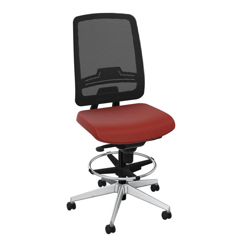 OSCAR 2 SIEGE CONFORT HD RESIL CADRE NOIR ASSISE TISSU-ROUL SOL DUR FREIN EN CHARGE E6 SQ