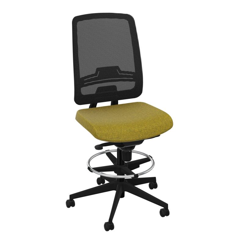 OSCAR 2 SIEGE CONFORT HD RESIL CADRE NOIR ASSISE TISSU-ROUL SOL DUR FREIN EN CHARGE E9 SV