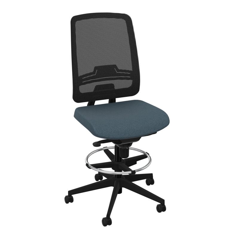 OSCAR 2 SIEGE CONFORT HD RESIL CADRE NOIR ASSISE TISSU-ROUL SOL DUR FREIN EN CHARGE KA SV