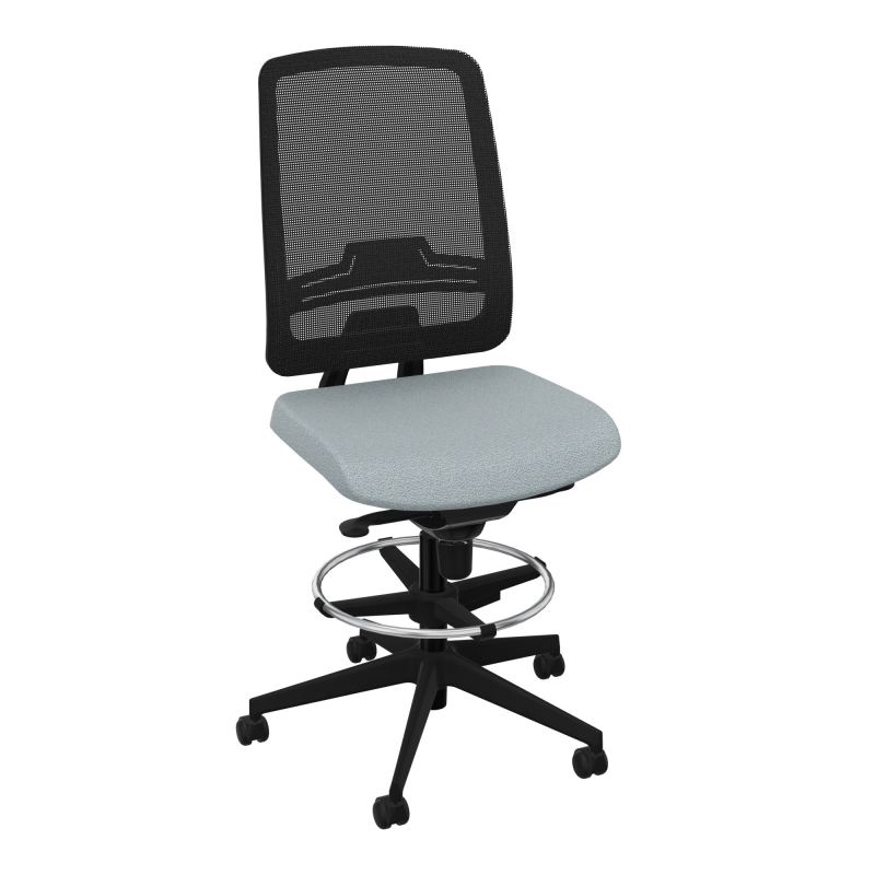 OSCAR 2 SIEGE CONFORT HD RESIL CADRE NOIR ASSISE TISSU-ROUL SOL DUR FREIN EN CHARGE KD SV