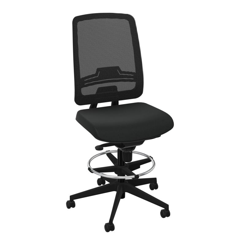 OSCAR 2 SIEGE CONFORT HD RESIL CADRE NOIR ASSISE TISSU-ROUL SOL DUR FREIN EN CHARGE KE SV