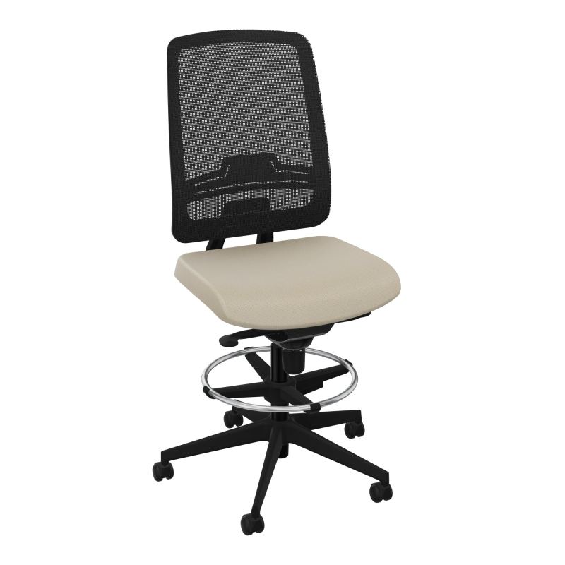 OSCAR 2 SIEGE CONFORT HD RESIL CADRE NOIR ASSISE TISSU-ROUL SOL SOUPLE FREIN EN CHARGE A2