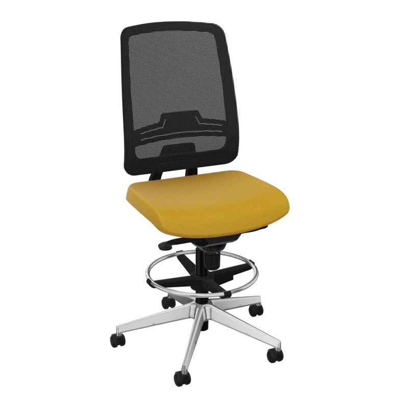 OSCAR 2 SIEGE CONFORT HD RESIL CADRE NOIR ASSISE TISSU-ROUL SOL SOUPLE FREIN EN CHARGE A5