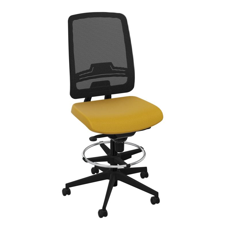 OSCAR 2 SIEGE CONFORT HD RESIL CADRE NOIR ASSISE TISSU-ROUL SOL SOUPLE FREIN EN CHARGE A5