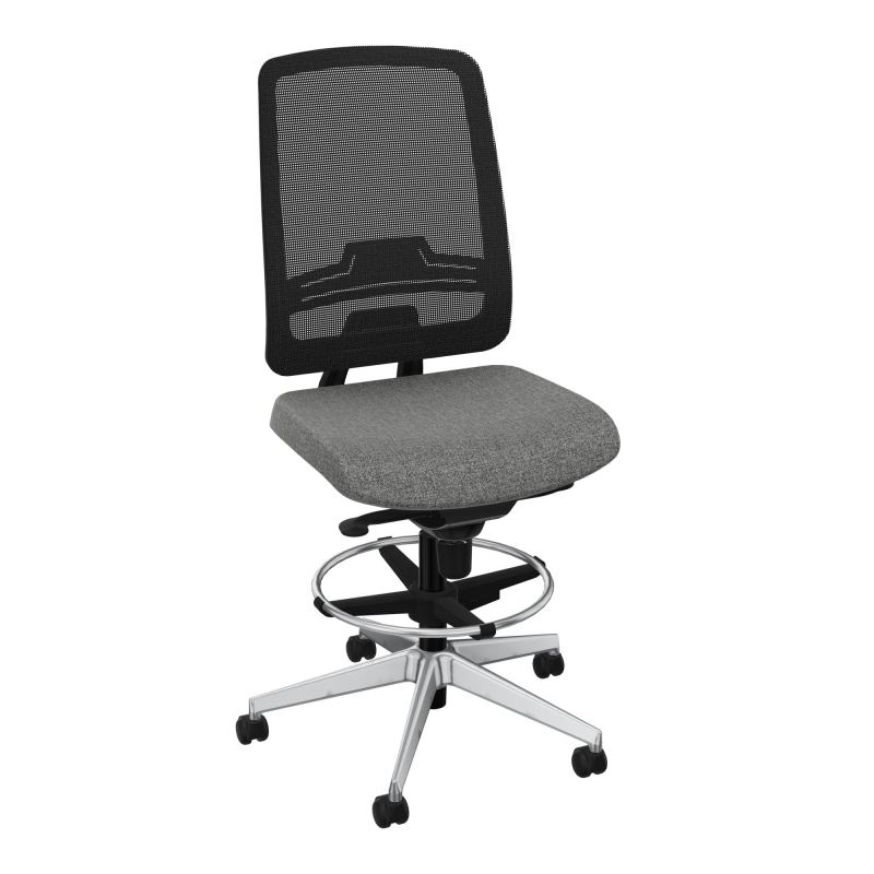 OSCAR 2 SIEGE CONFORT HD RESIL CADRE NOIR ASSISE TISSU-ROUL SOL SOUPLE FREIN EN CHARGE B1