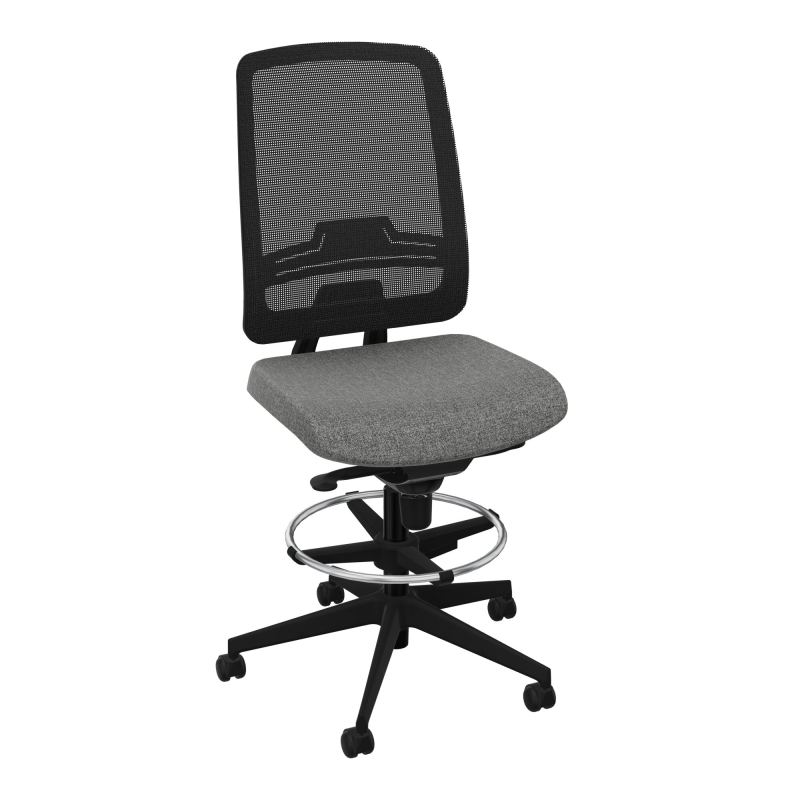 OSCAR 2 SIEGE CONFORT HD RESIL CADRE NOIR ASSISE TISSU-ROUL SOL SOUPLE FREIN EN CHARGE B1