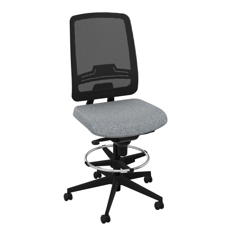 OSCAR 2 SIEGE CONFORT HD RESIL CADRE NOIR ASSISE TISSU-ROUL SOL SOUPLE FREIN EN CHARGE B5