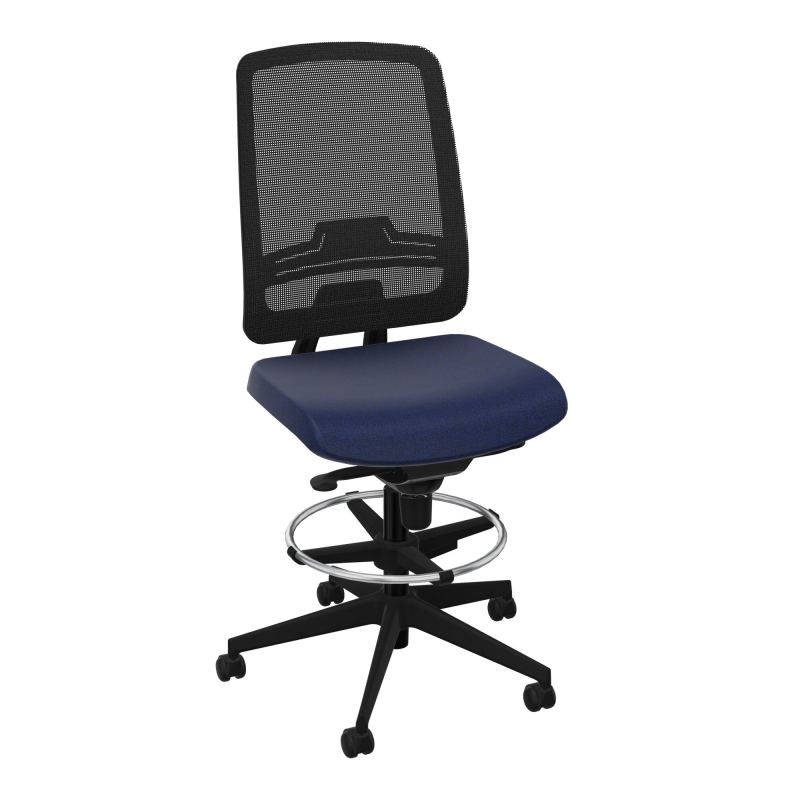 OSCAR 2 SIEGE CONFORT HD RESIL CADRE NOIR ASSISE TISSU-ROUL SOL SOUPLE FREIN EN CHARGE B6