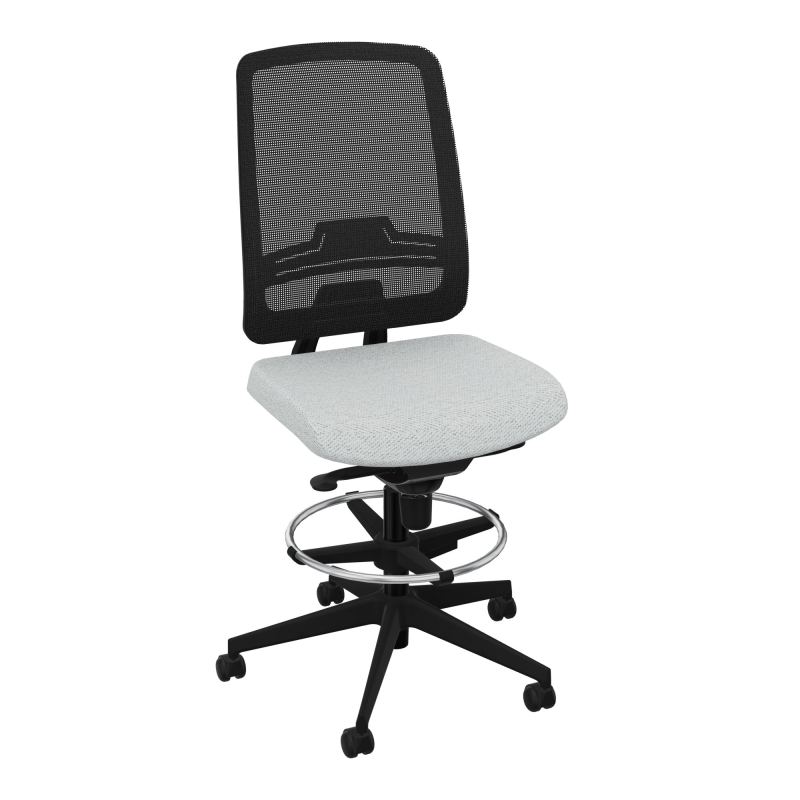 OSCAR 2 SIEGE CONFORT HD RESIL CADRE NOIR ASSISE TISSU-ROUL SOL SOUPLE FREIN EN CHARGE BC