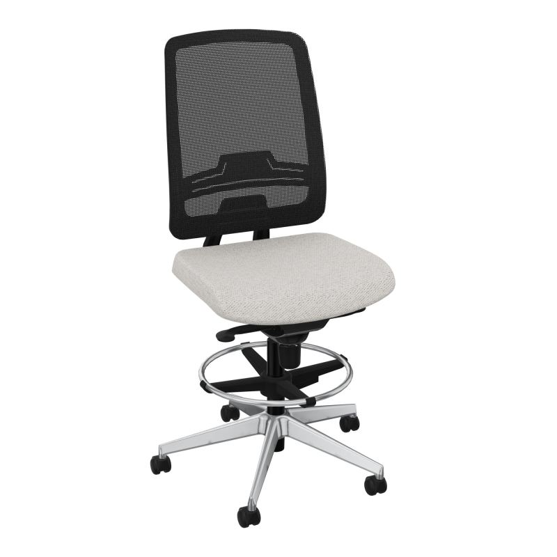 OSCAR 2 SIEGE CONFORT HD RESIL CADRE NOIR ASSISE TISSU-ROUL SOL SOUPLE FREIN EN CHARGE BM