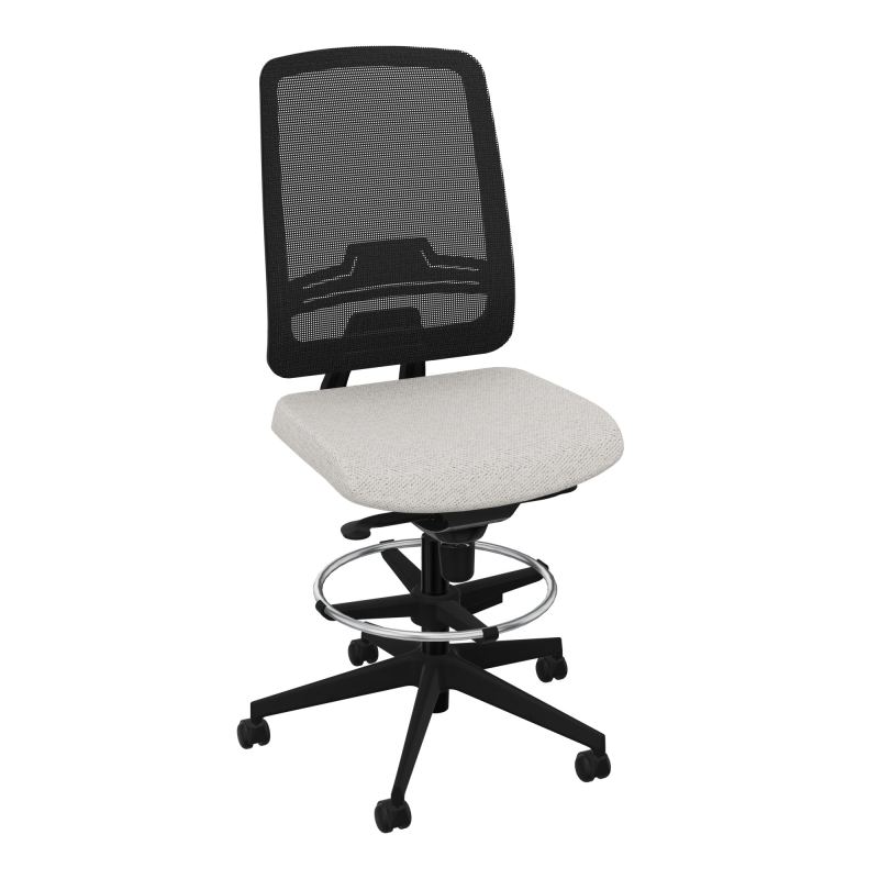 OSCAR 2 SIEGE CONFORT HD RESIL CADRE NOIR ASSISE TISSU-ROUL SOL SOUPLE FREIN EN CHARGE BM
