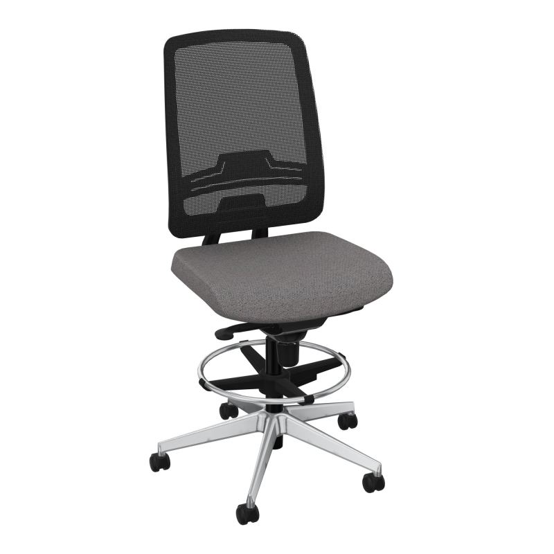 OSCAR 2 SIEGE CONFORT HD RESIL CADRE NOIR ASSISE TISSU-ROUL SOL SOUPLE FREIN EN CHARGE BN