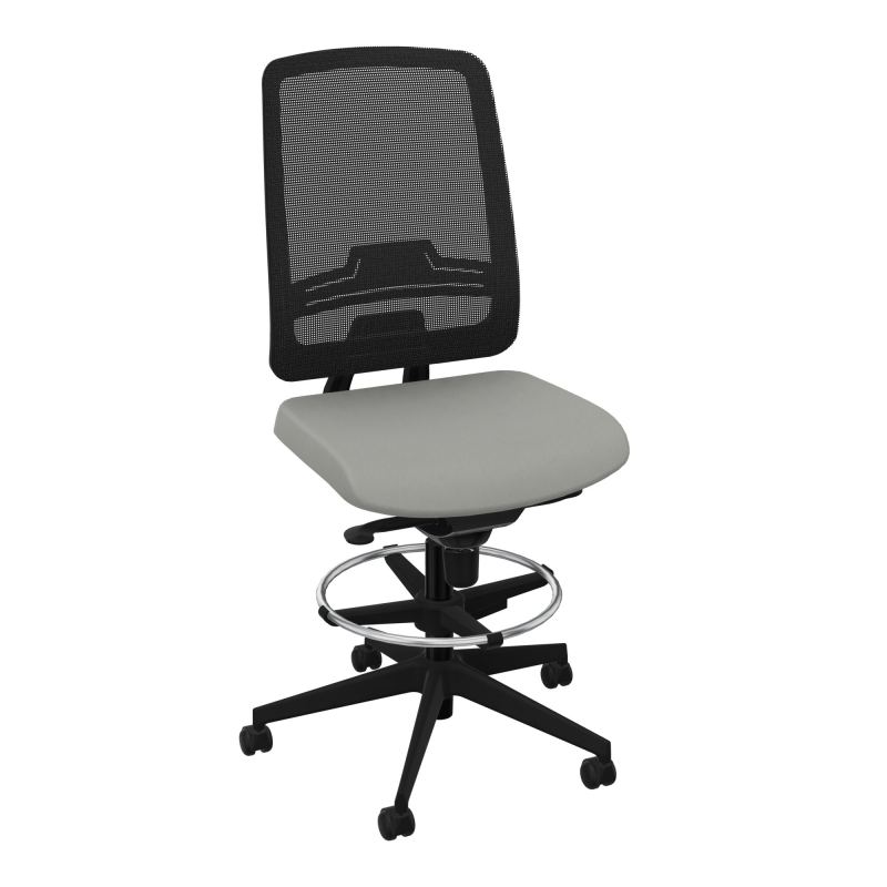 OSCAR 2 SIEGE CONFORT HD RESIL CADRE NOIR ASSISE TISSU-ROUL SOL SOUPLE FREIN EN CHARGE CA