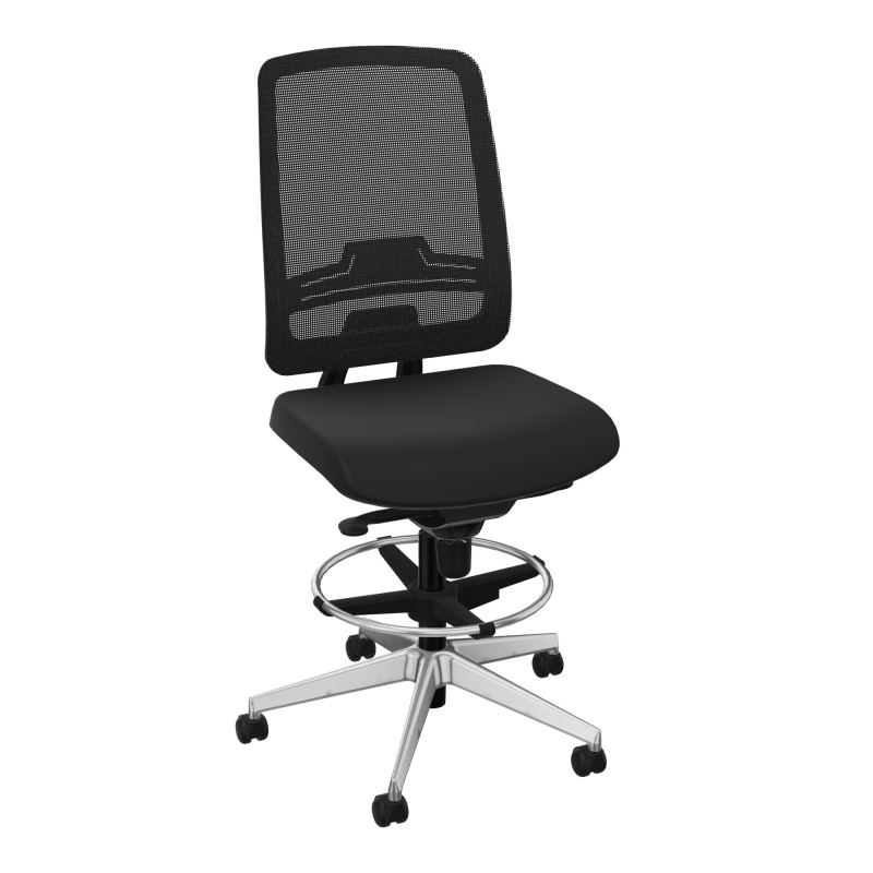 OSCAR 2 SIEGE CONFORT HD RESIL CADRE NOIR ASSISE TISSU-ROUL SOL SOUPLE FREIN EN CHARGE CB