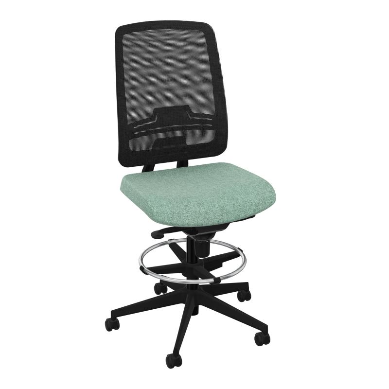 OSCAR 2 SIEGE CONFORT HD RESIL CADRE NOIR ASSISE TISSU-ROUL SOL SOUPLE FREIN EN CHARGE E7