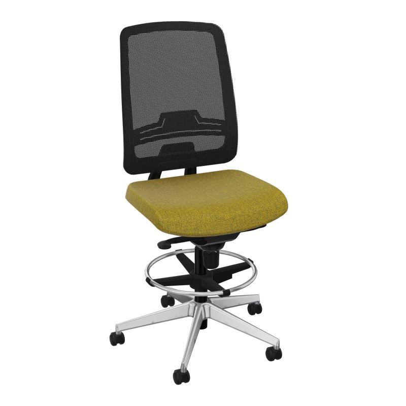 OSCAR 2 SIEGE CONFORT HD RESIL CADRE NOIR ASSISE TISSU-ROUL SOL SOUPLE FREIN EN CHARGE E9