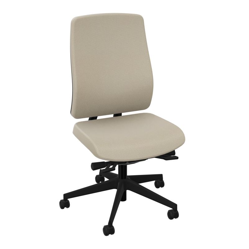 OSCAR 2 SIEGE ERGONOM.HD TISSU COQ NOIRE+RP-ROUL SOL SOUPLE FREIN EN CHARGE A2 SV