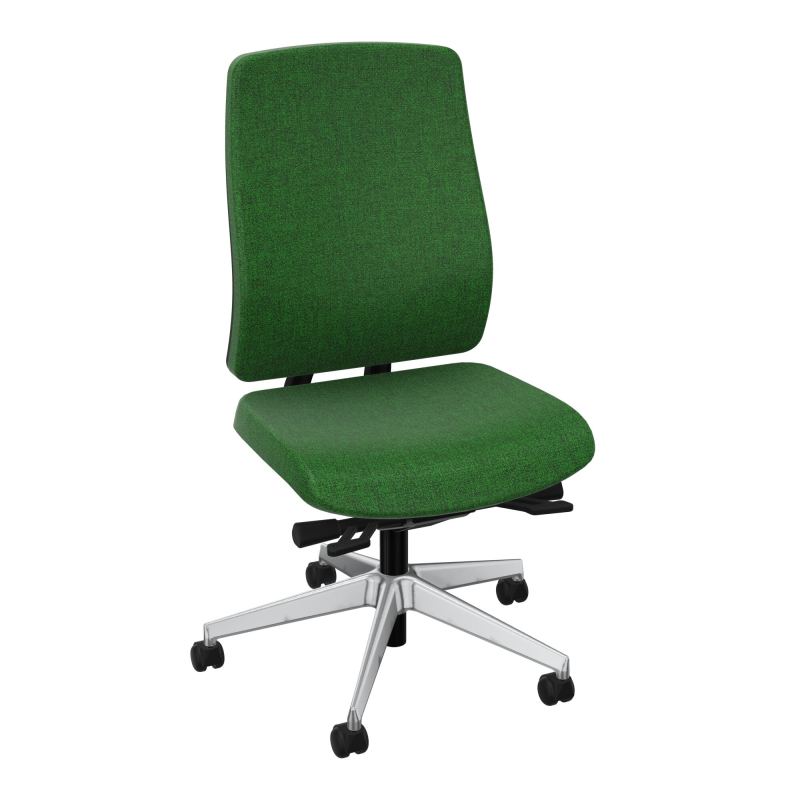 OSCAR 2 SIEGE ERGONOM.HD TISSU COQ NOIRE+RP-ROUL SOL SOUPLE FREIN EN CHARGE B2 SQ